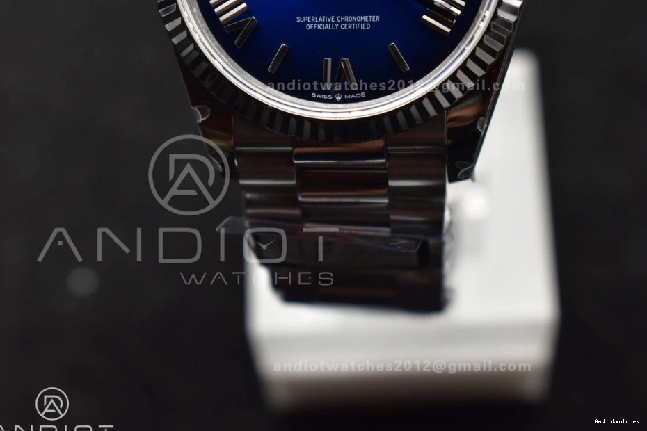 on Best Edition Steel 904L Blue V5 QF DayDate President SS Roman 680 Chic Dial Faded Bracelet Weight) 36 (Gain vr3255 0422